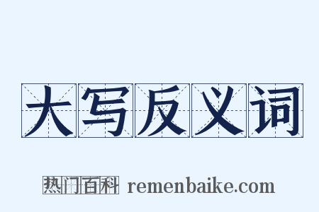 大写反义词是什么意思的图片